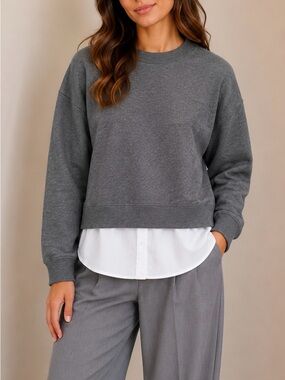 NWT Calvin Klein Casual Crewneck Sweatshirt in Charcoal Gray
